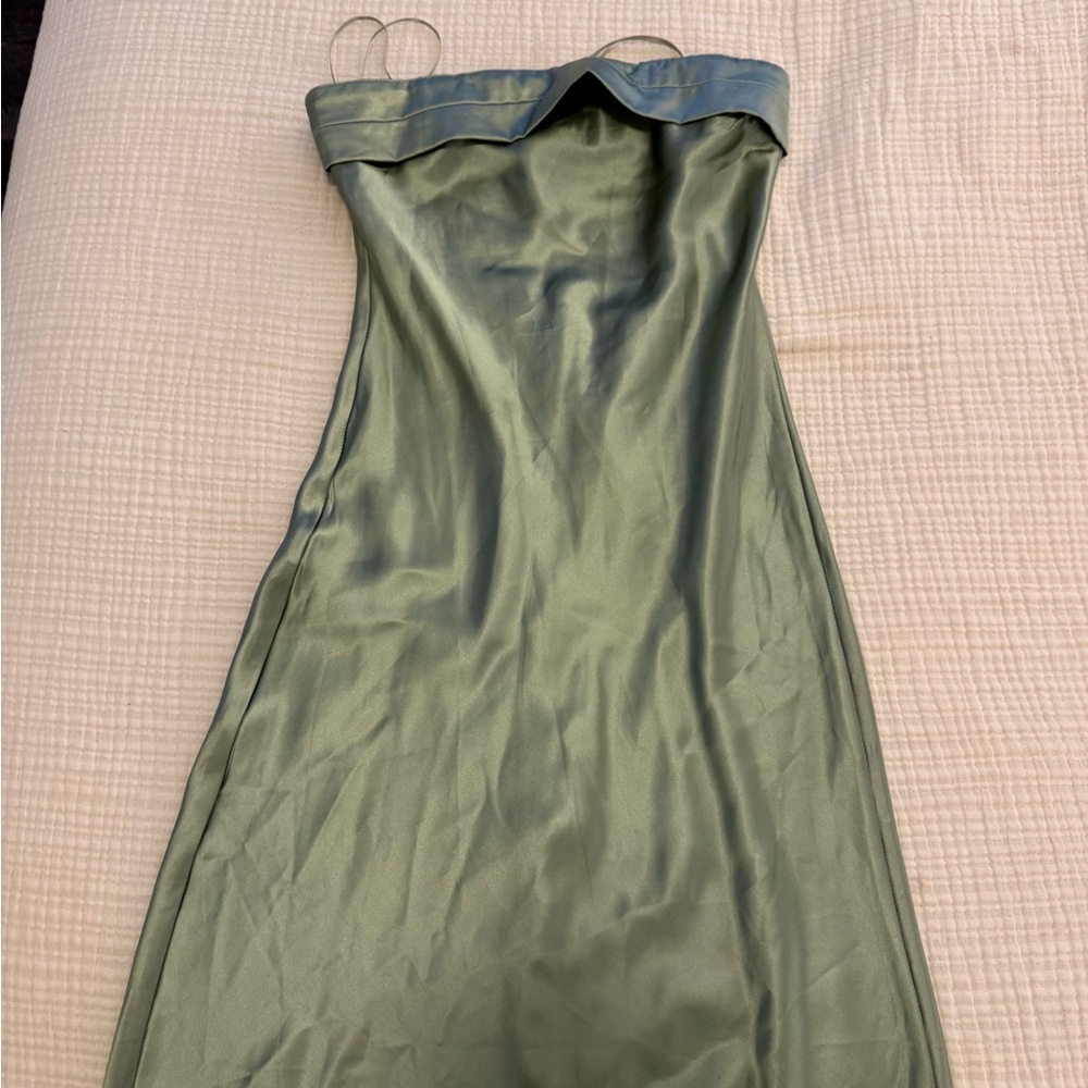 Altar'd State Green Halter Slip Dress